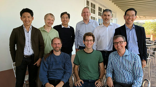 Photo of Team of STAQ-project researchers at Ideas Lab meeting at the Santa Fe Institute in Fall 2017