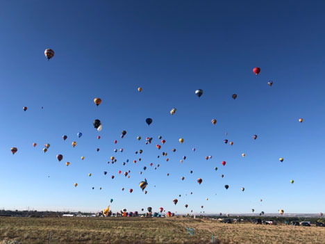 Photo of hot air balloons in Albuquerque